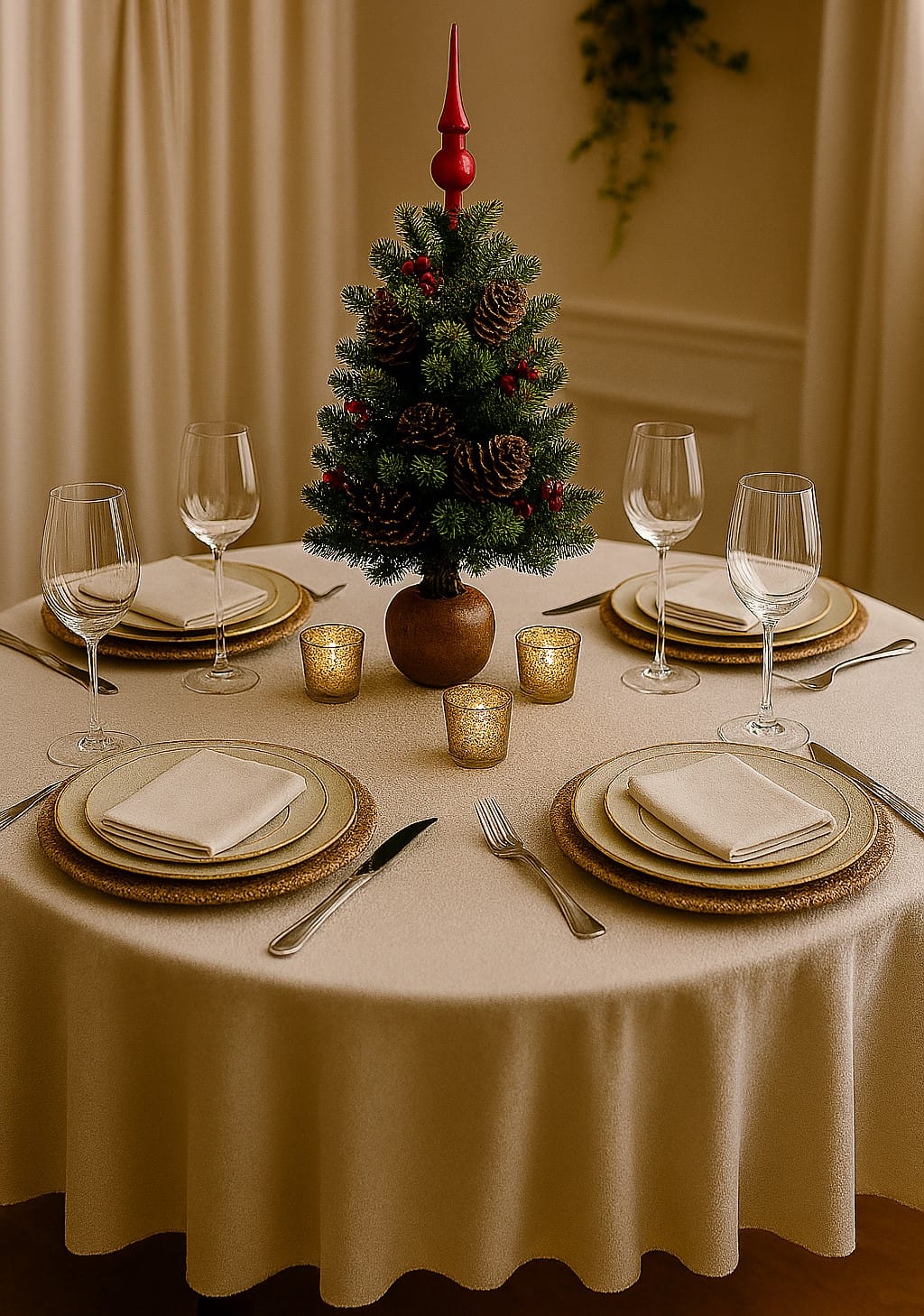 Вариант новогодней сервировки