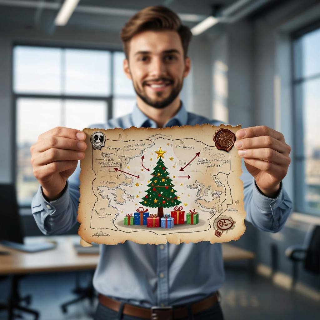 Пример оформления карты для поиска сокровищ