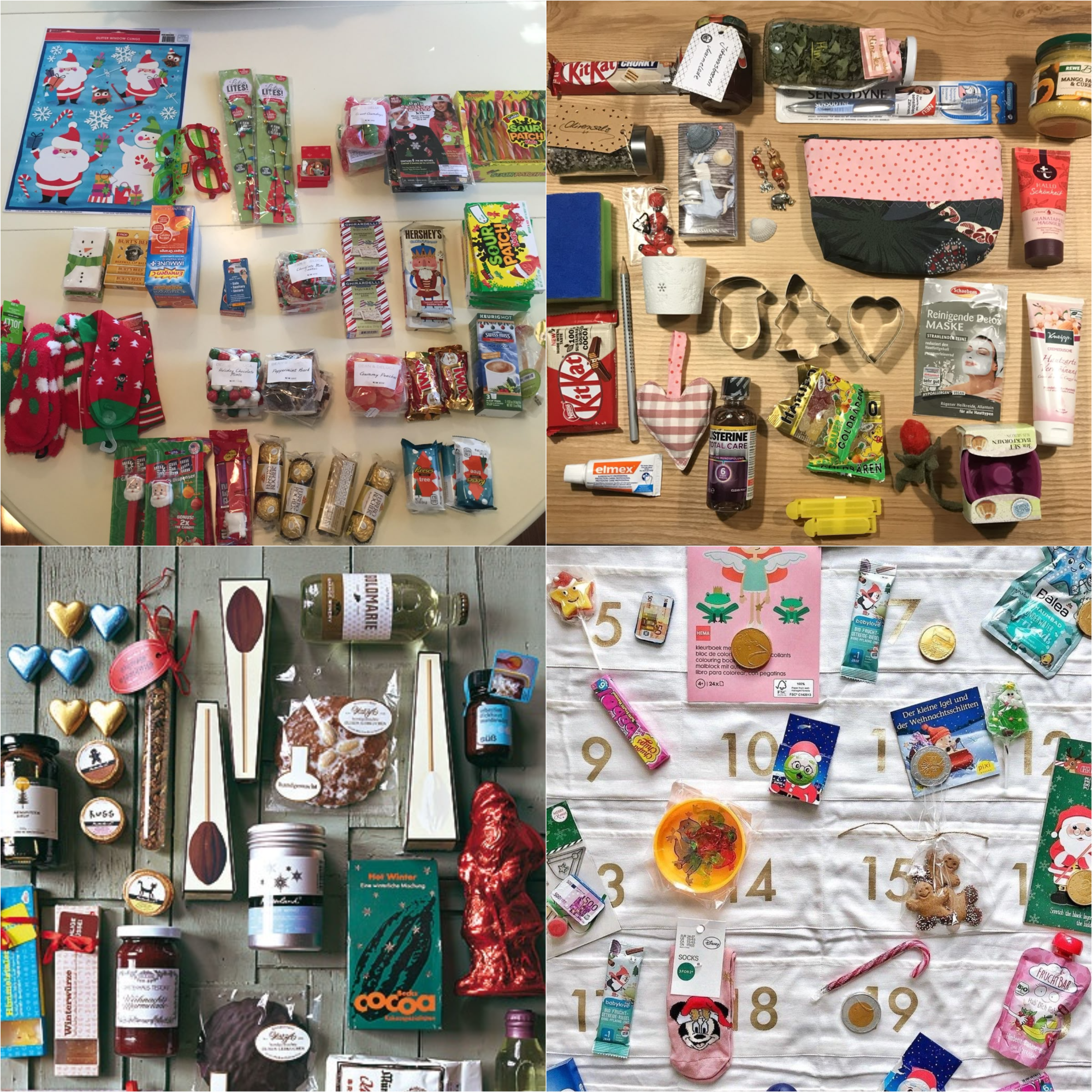 Вот что можно положить в новогодний адвент-календарь. Источник: Pinterest