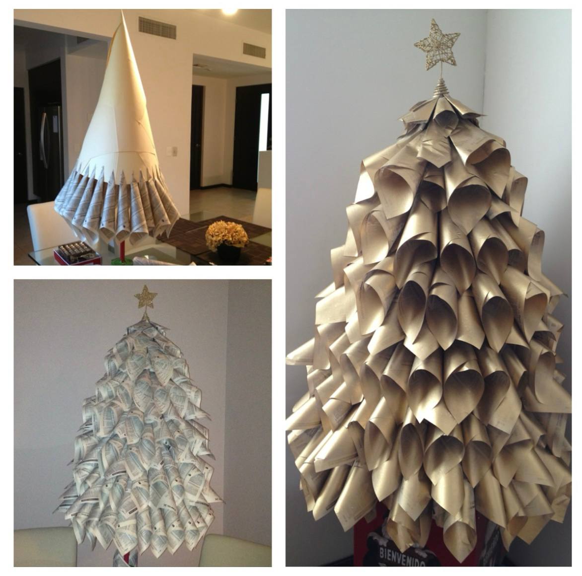 Бумажная новогодняя ёлка